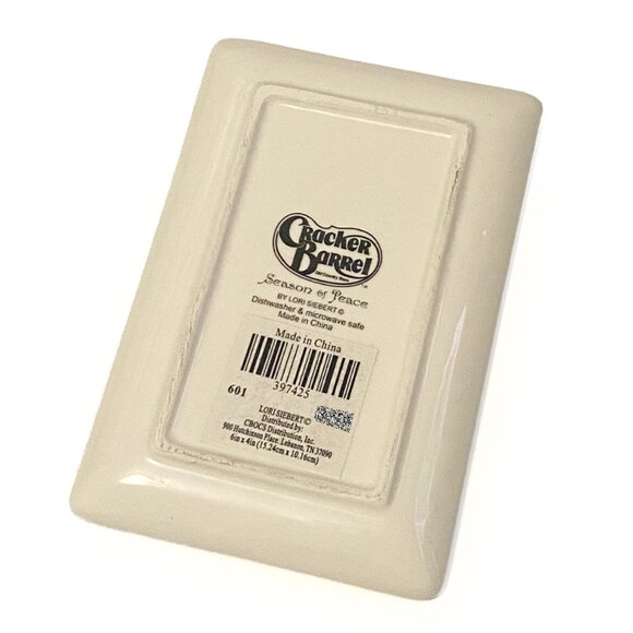 Seasonal Decor Holiday Ceramic Tray "Rejoice" Cracker Barrel Collectible Plate - Picture 4 of 4